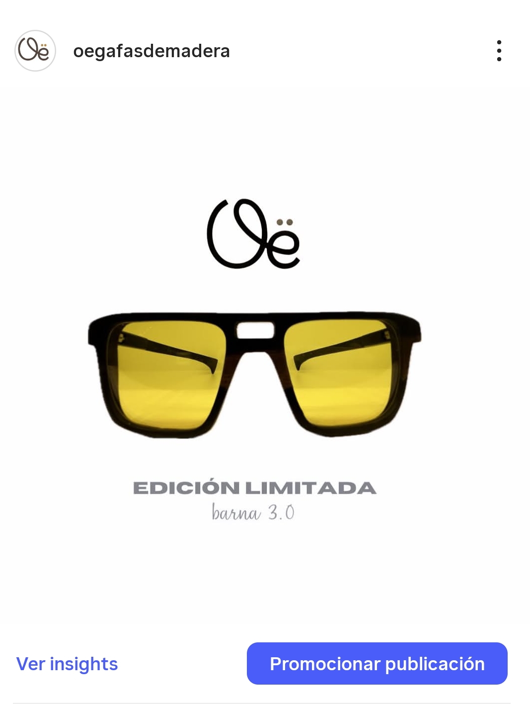 Edicion Limitada - Oe Gafas de Madera